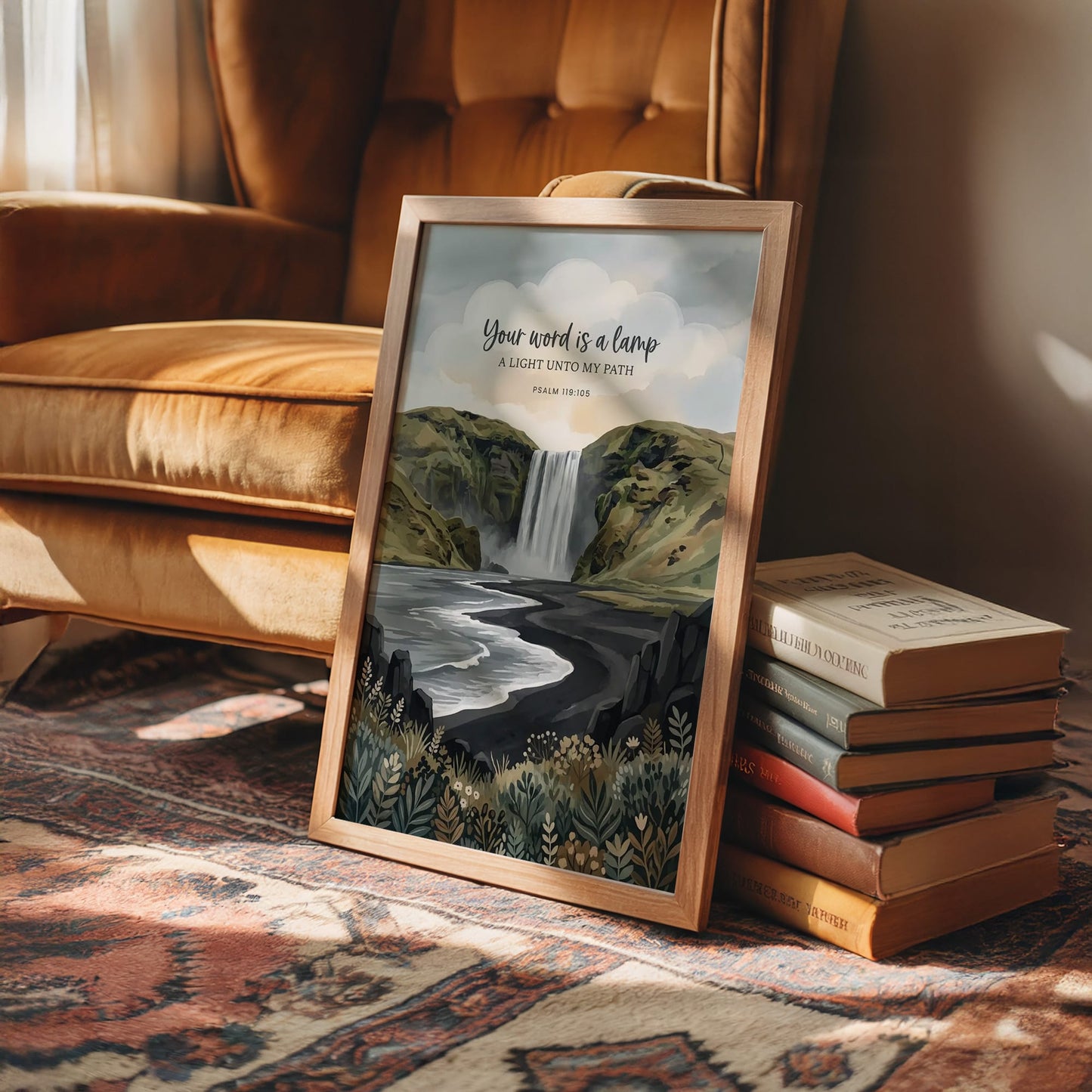 Your Word Is a Lamp: Icelandic Waterfall Shore
