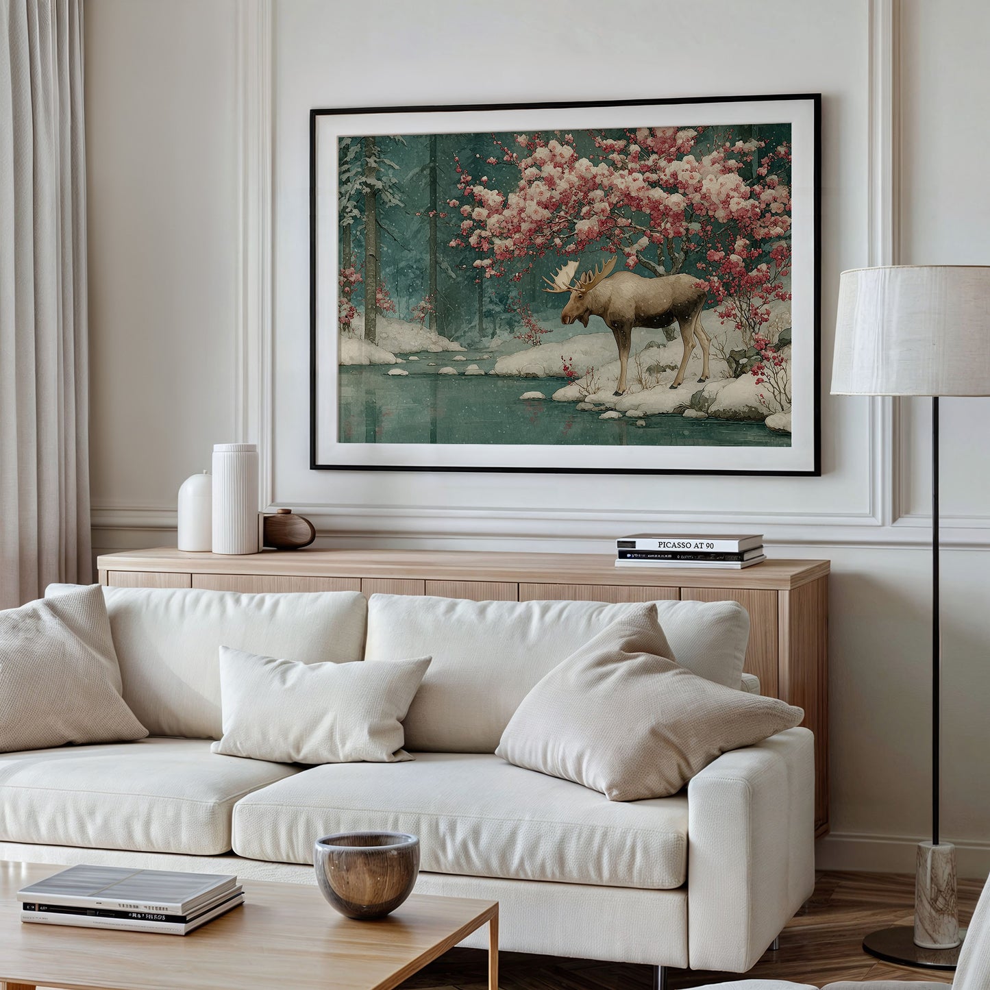 Moose Beneath the Blossoms