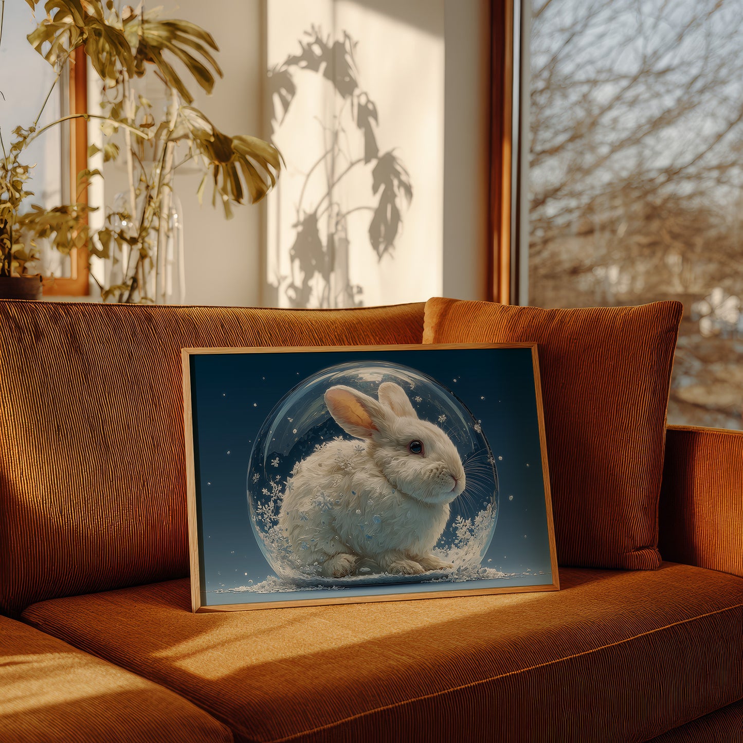 Rabbit Inside a Snow Globe