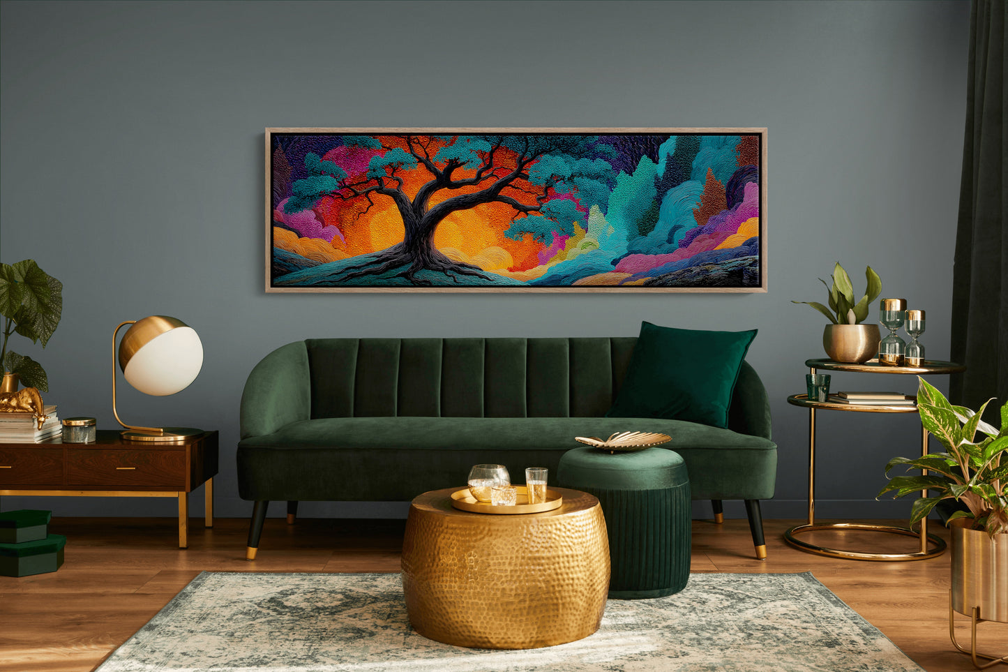 Ember Sky Beneath the Ancient Oak