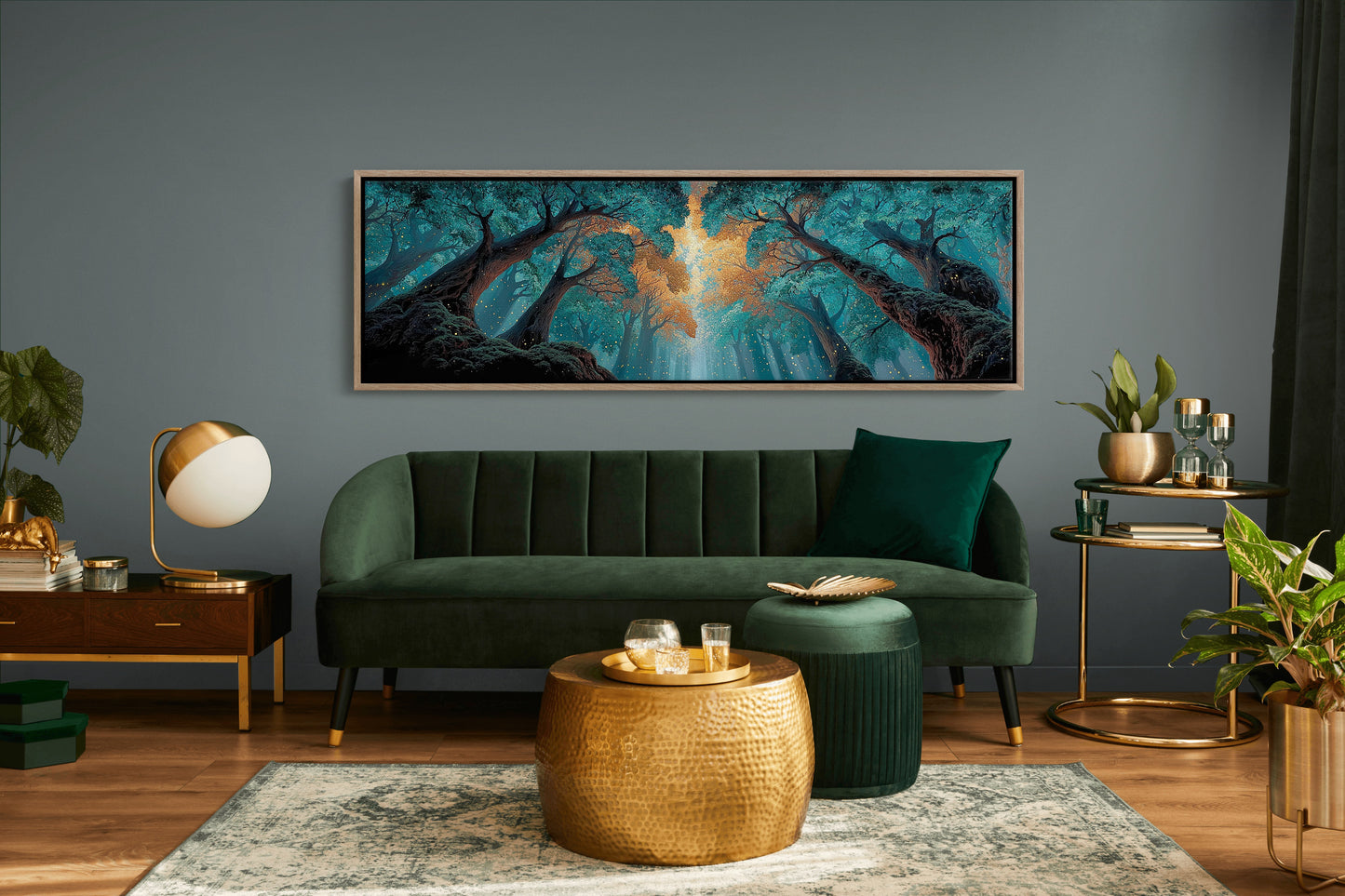 Golden Light Through the Enchanted Forest