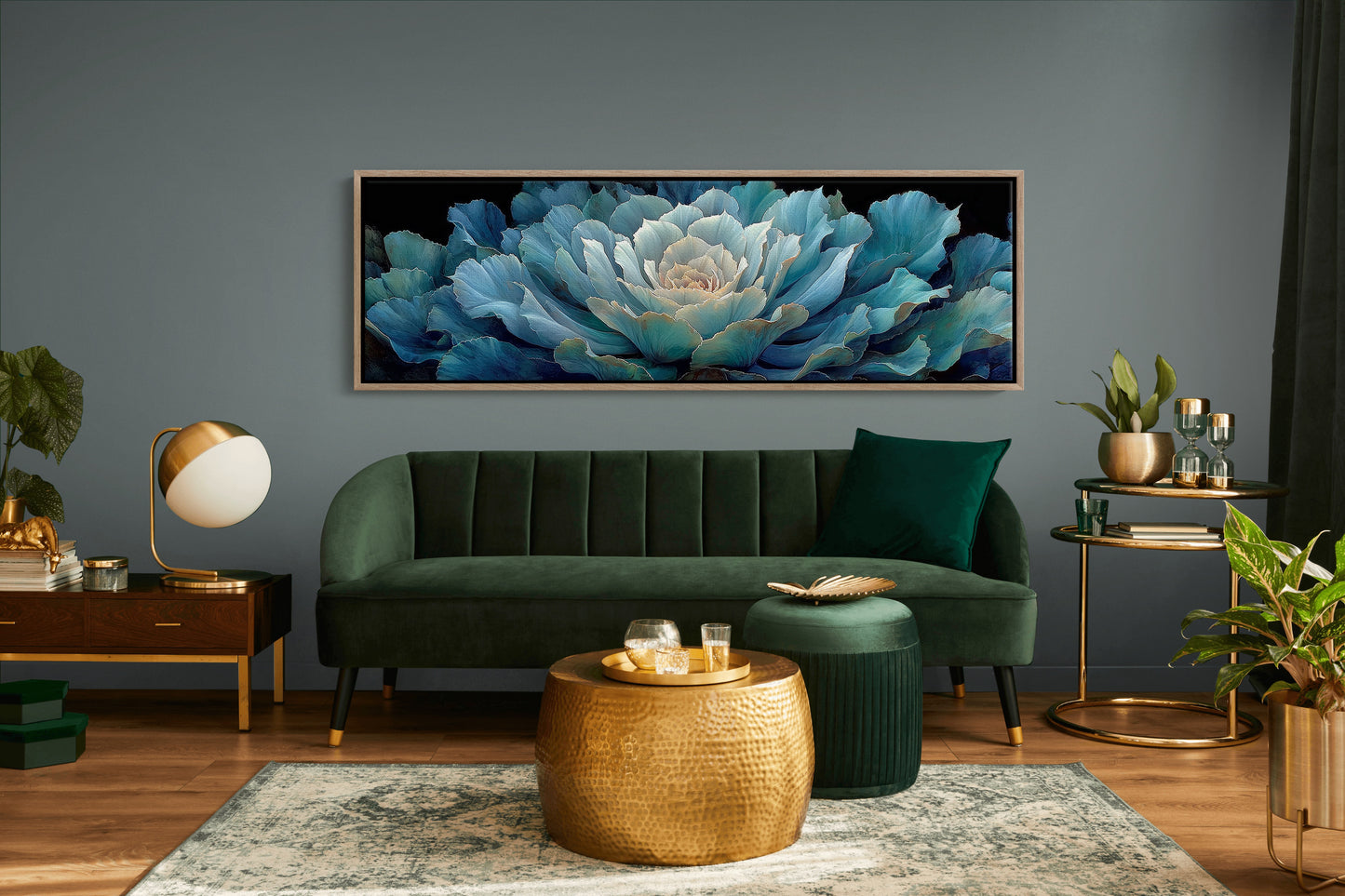 Midnight Bloom In Teal