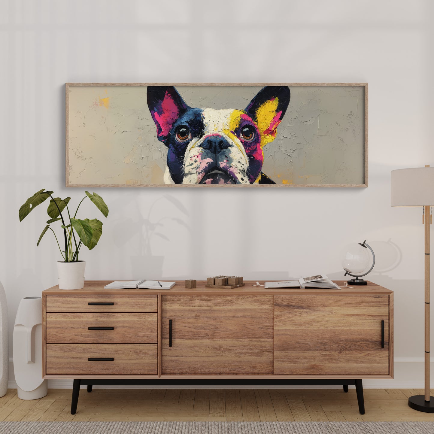 Color Burst Boston Terrier Portrait