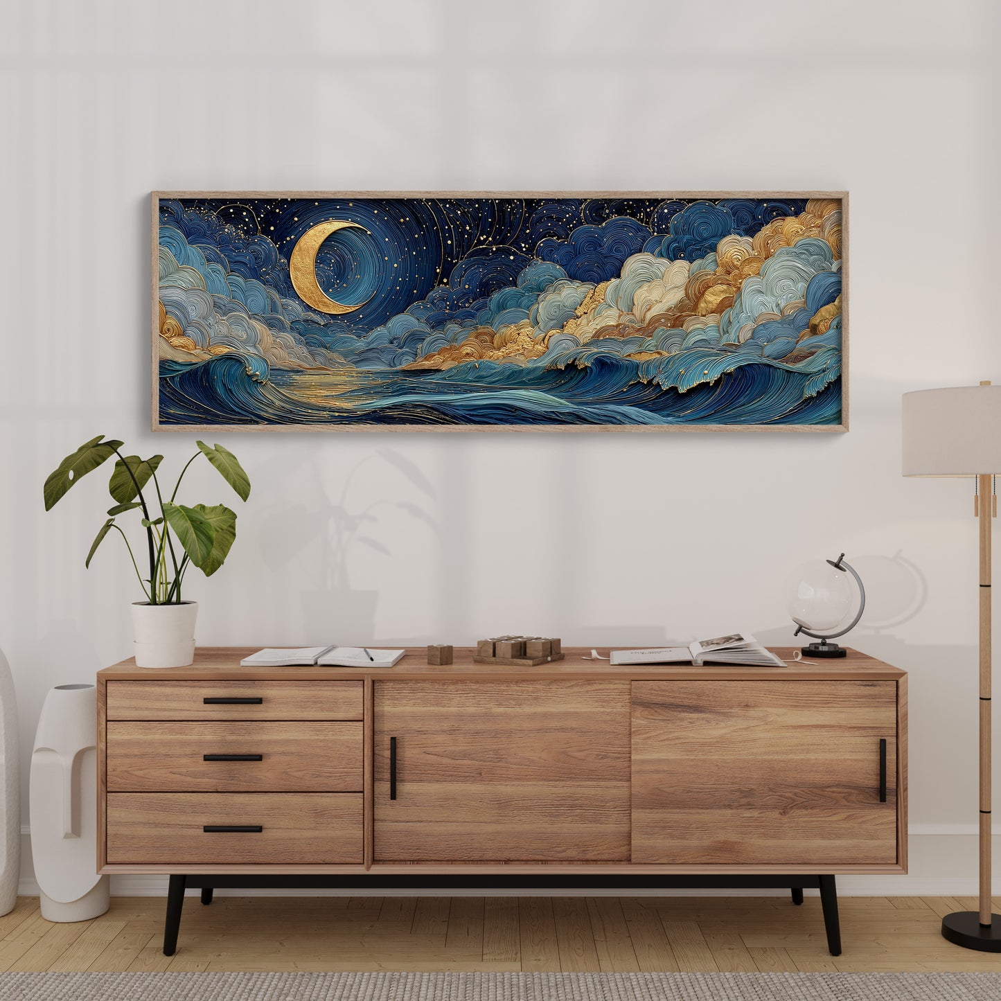 Celestial Moonlit Waves