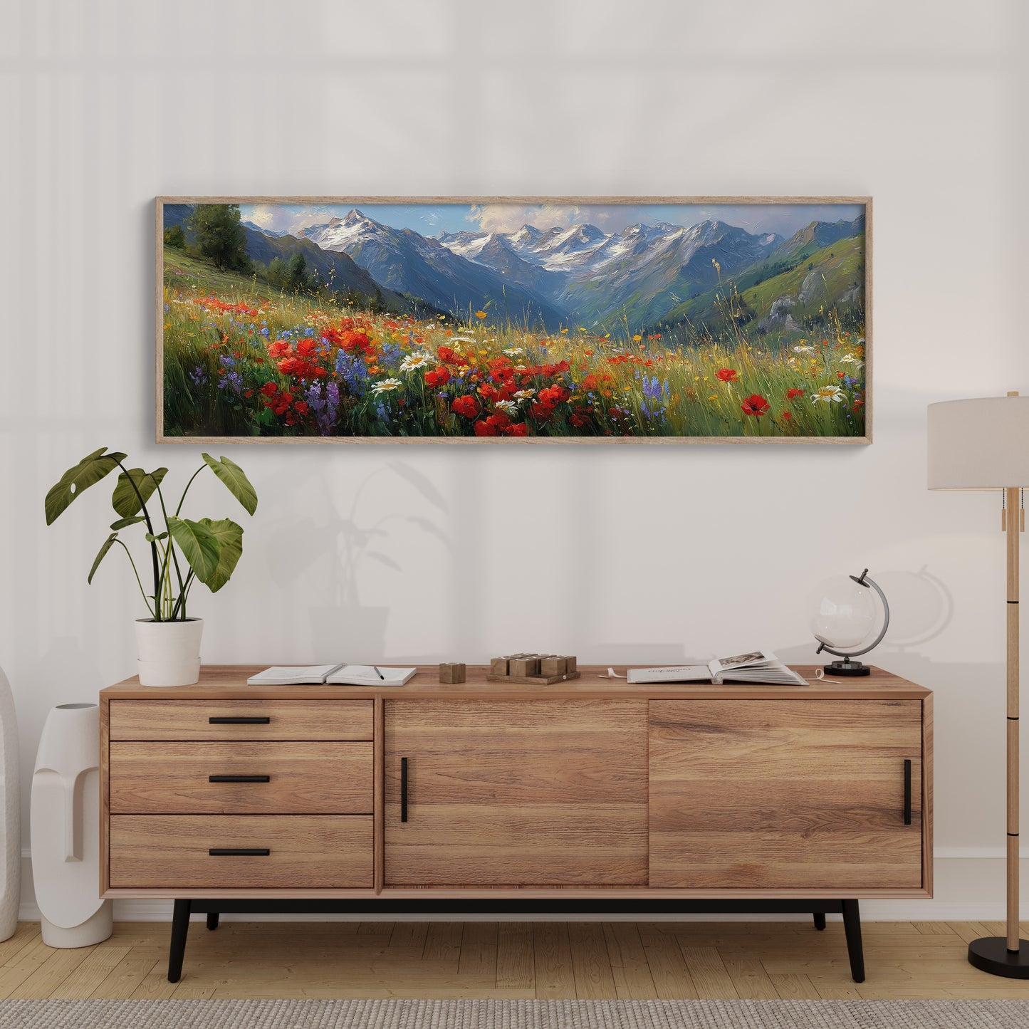 Wildflowers Beneath the Peaks