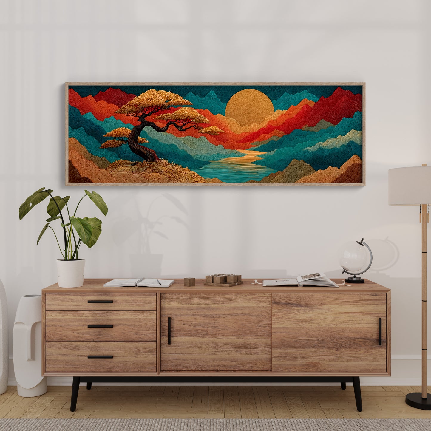 Golden Sun Over Painted Valleys