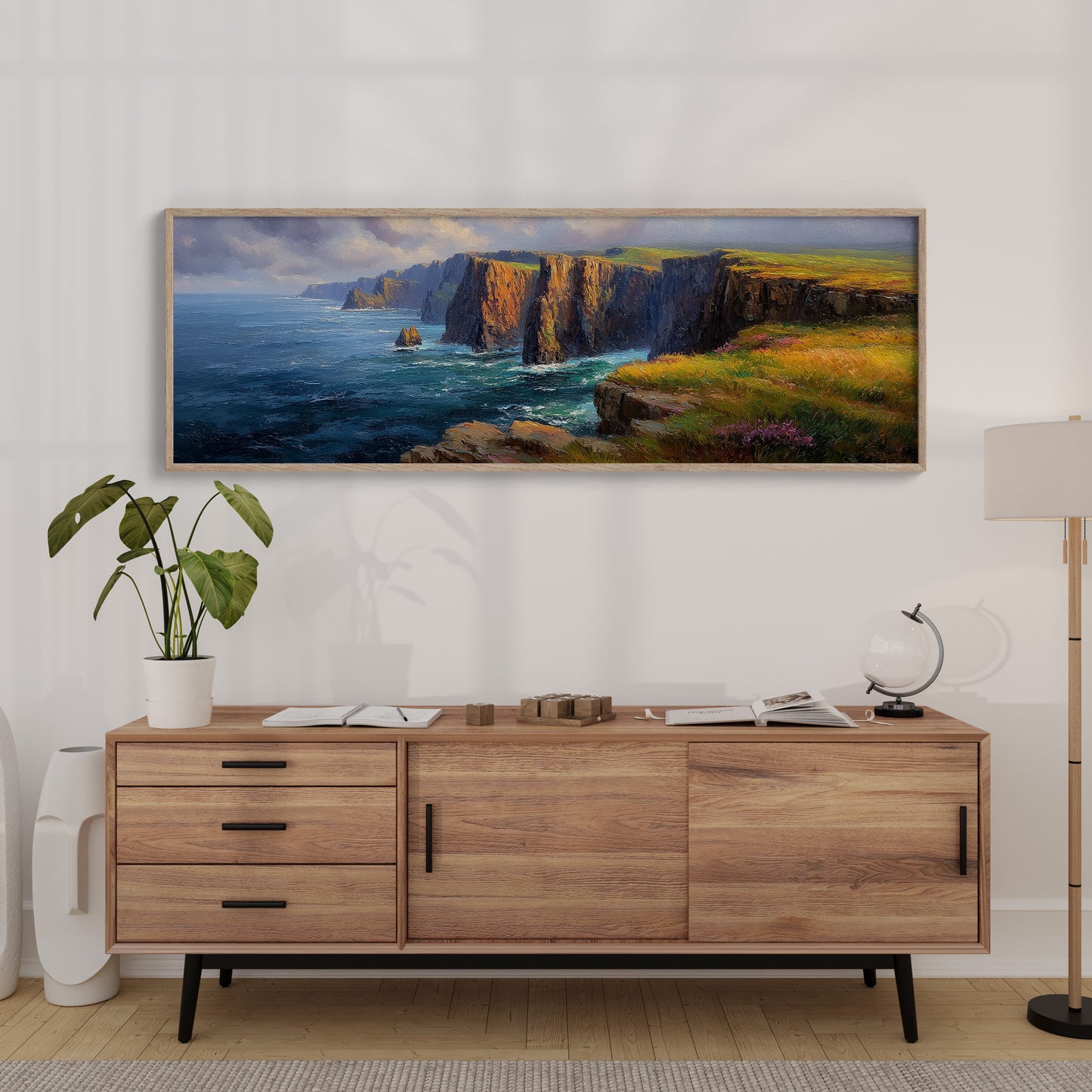 Sunlit Cliffs Above the Northern Sea