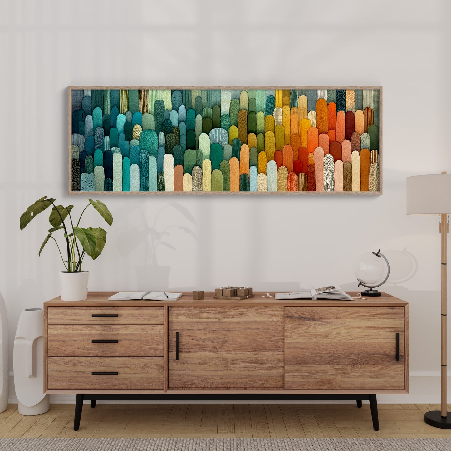 Hills of Color in Gentle Rows