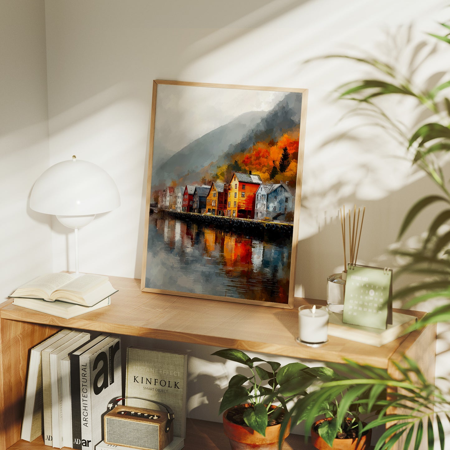 Autumn Reflections by the Fjord