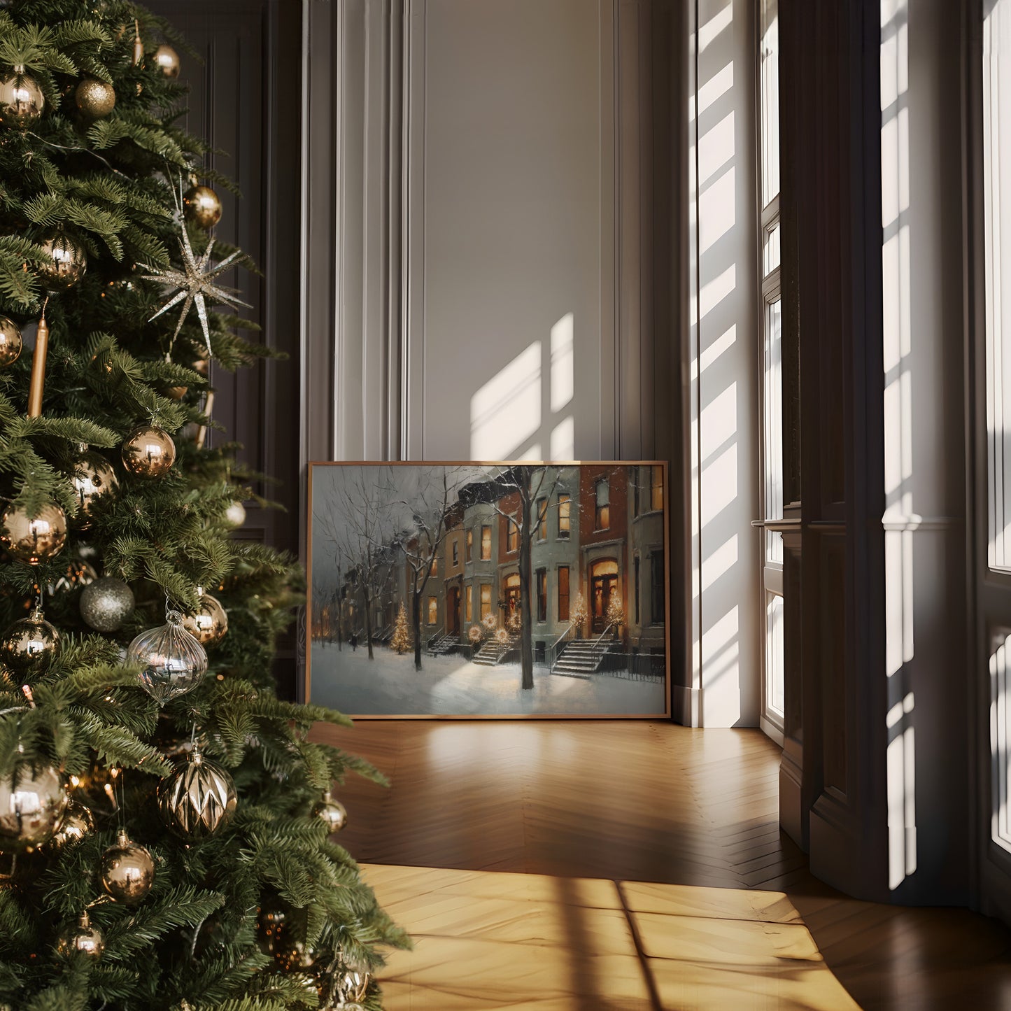 Warm Lights on a Winter Street