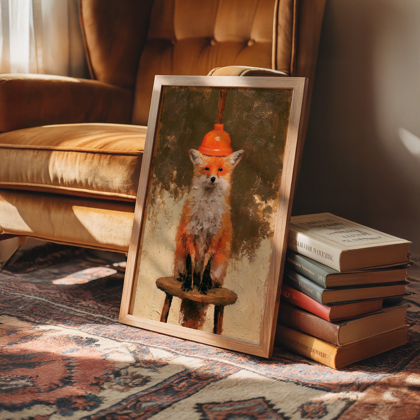 Fox With A Plunger Hat