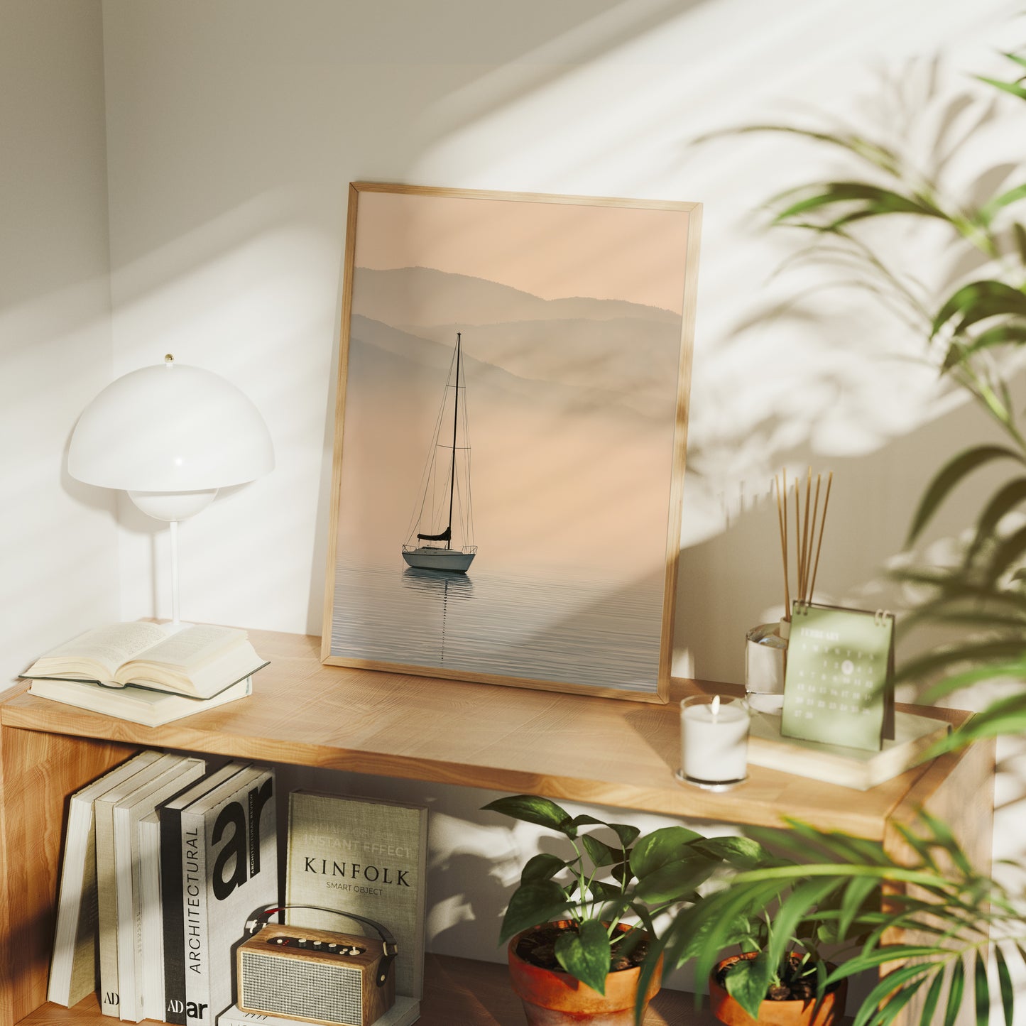 Sailboat Stillness At Dawn