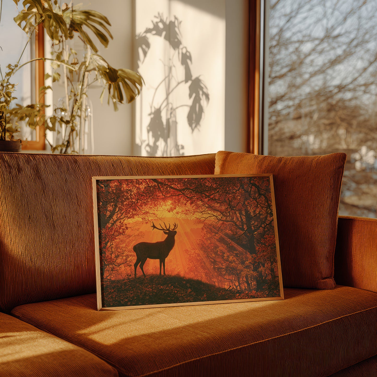 Stag, Struck by Sunrise