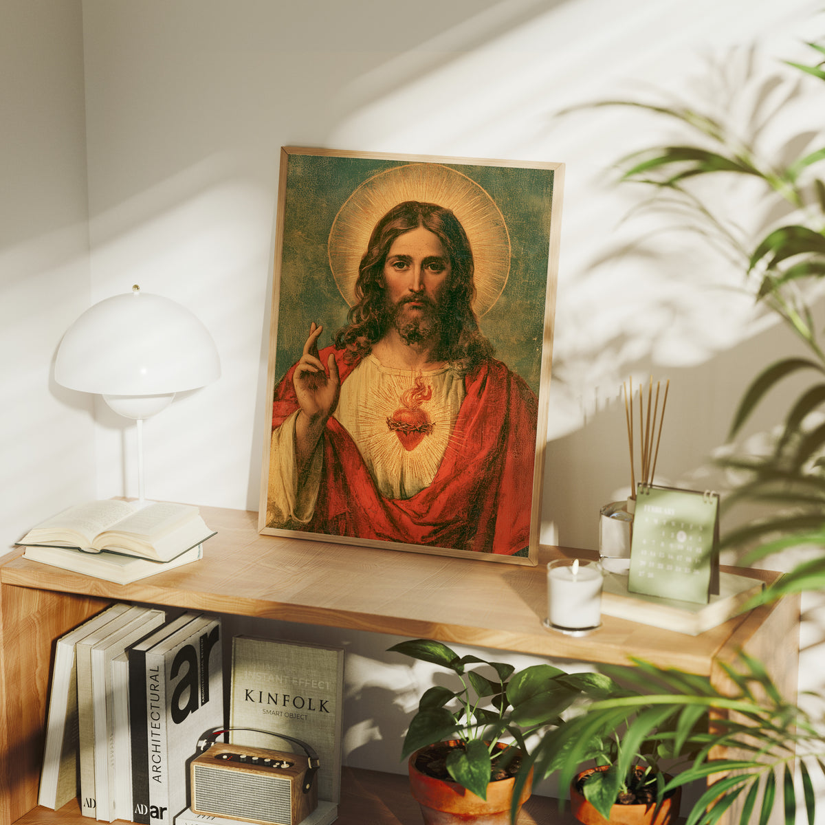 Sacred Heart Vintage Devotional Print
