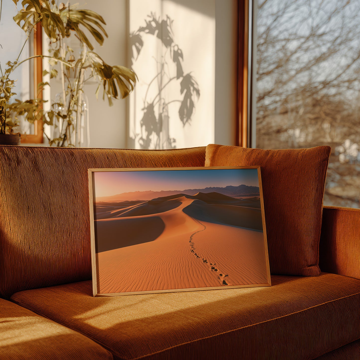 Footprints Over Golden Dunes