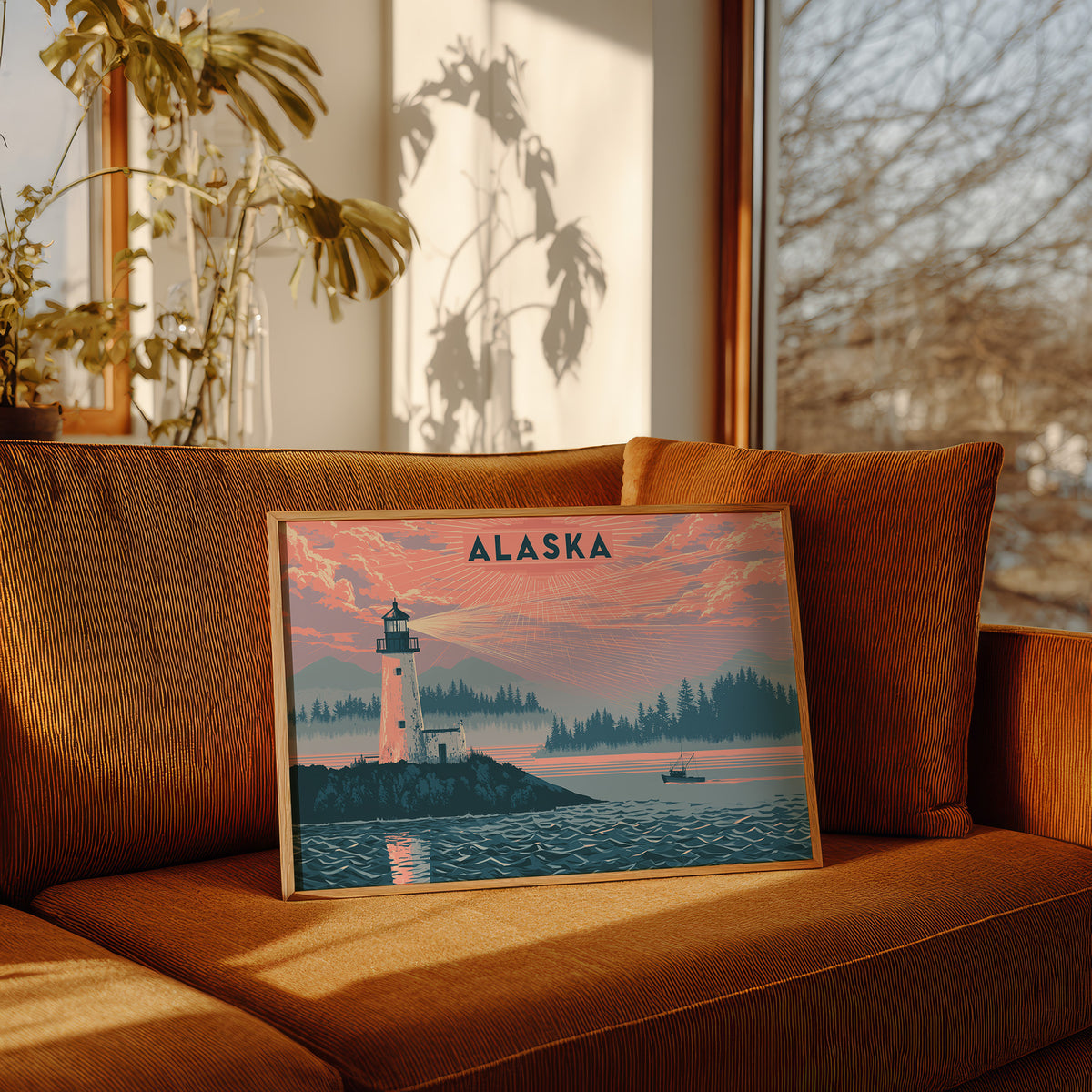 Alaska Lighthouse at Dusk