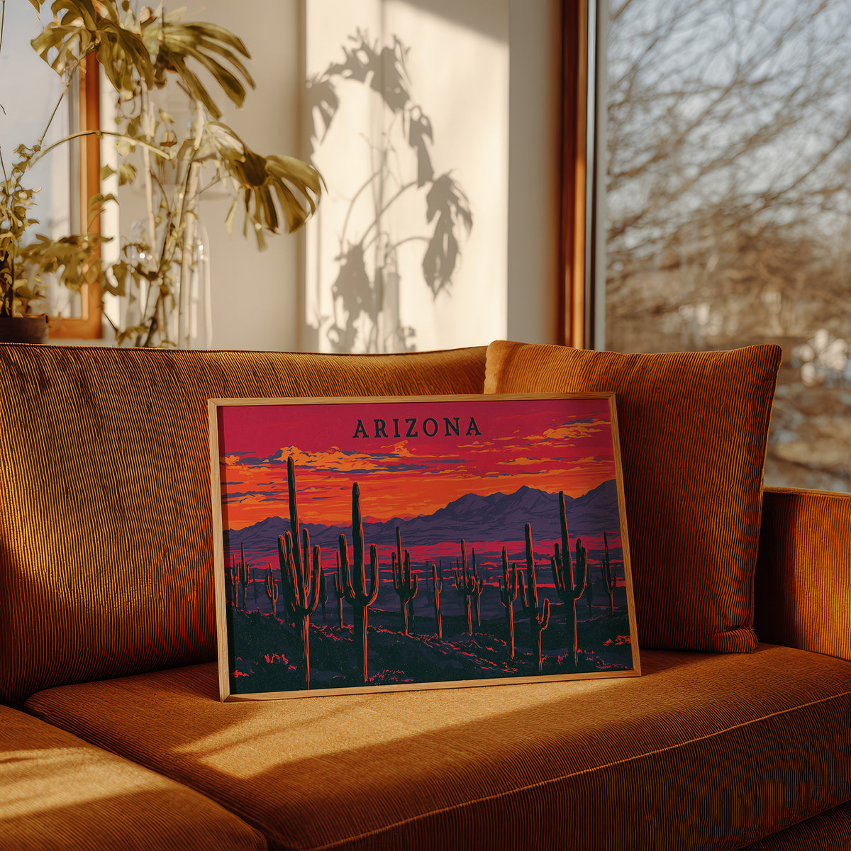 Arizona Saguaro Sunset Silhouettes