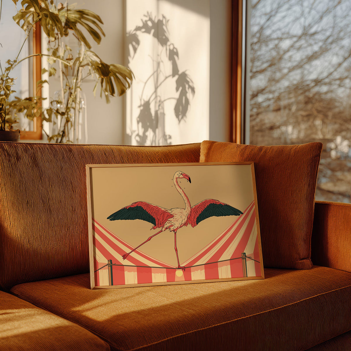 Flamingo Tightrope Circus Act