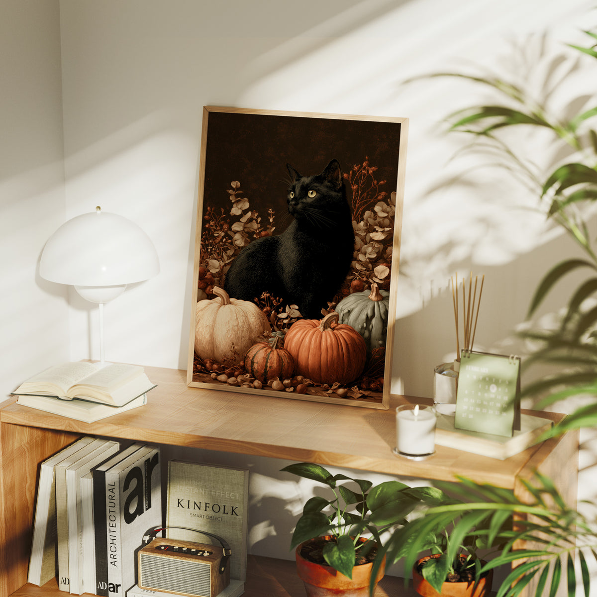 Black Cat and the Heirloom Pumpkins