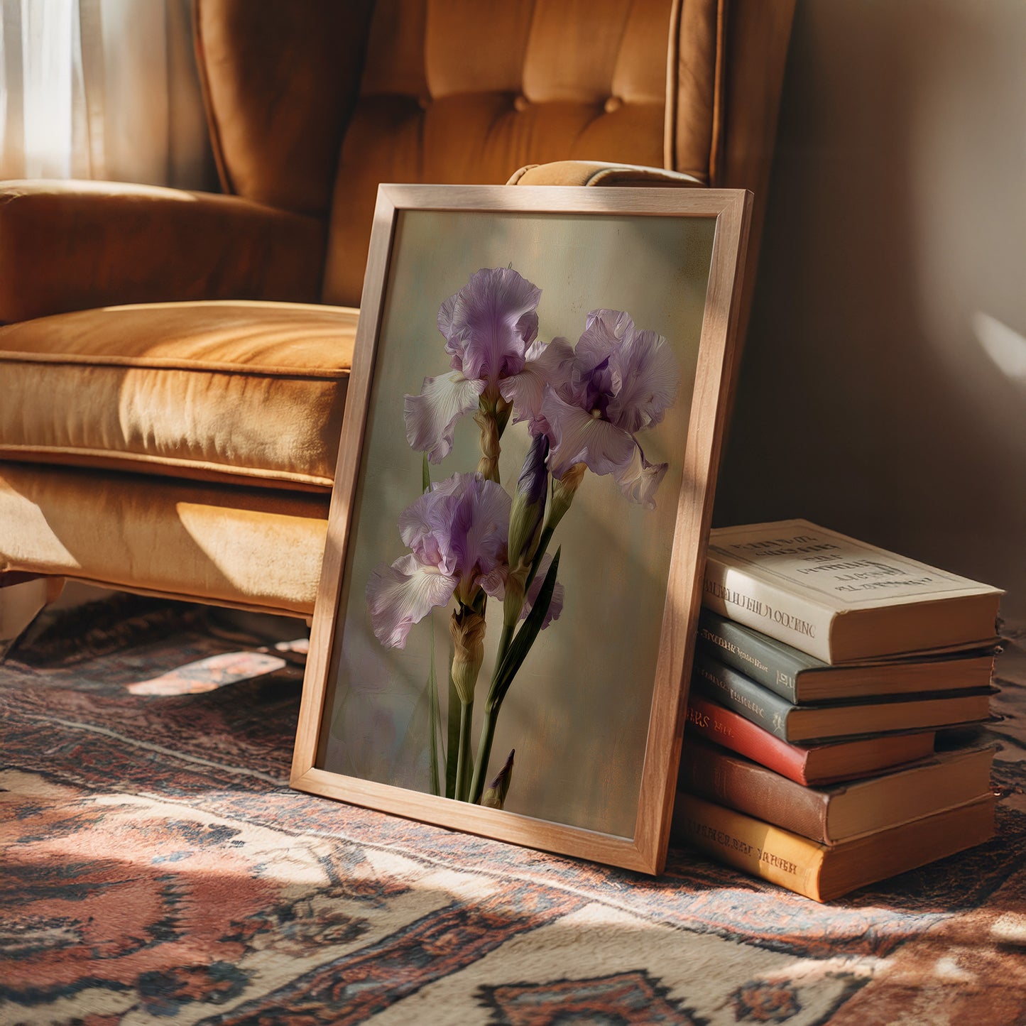 Three Irises in Morning Light