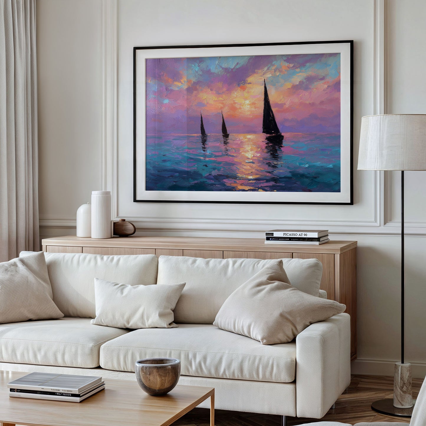 Three Sails Into the Gloaming