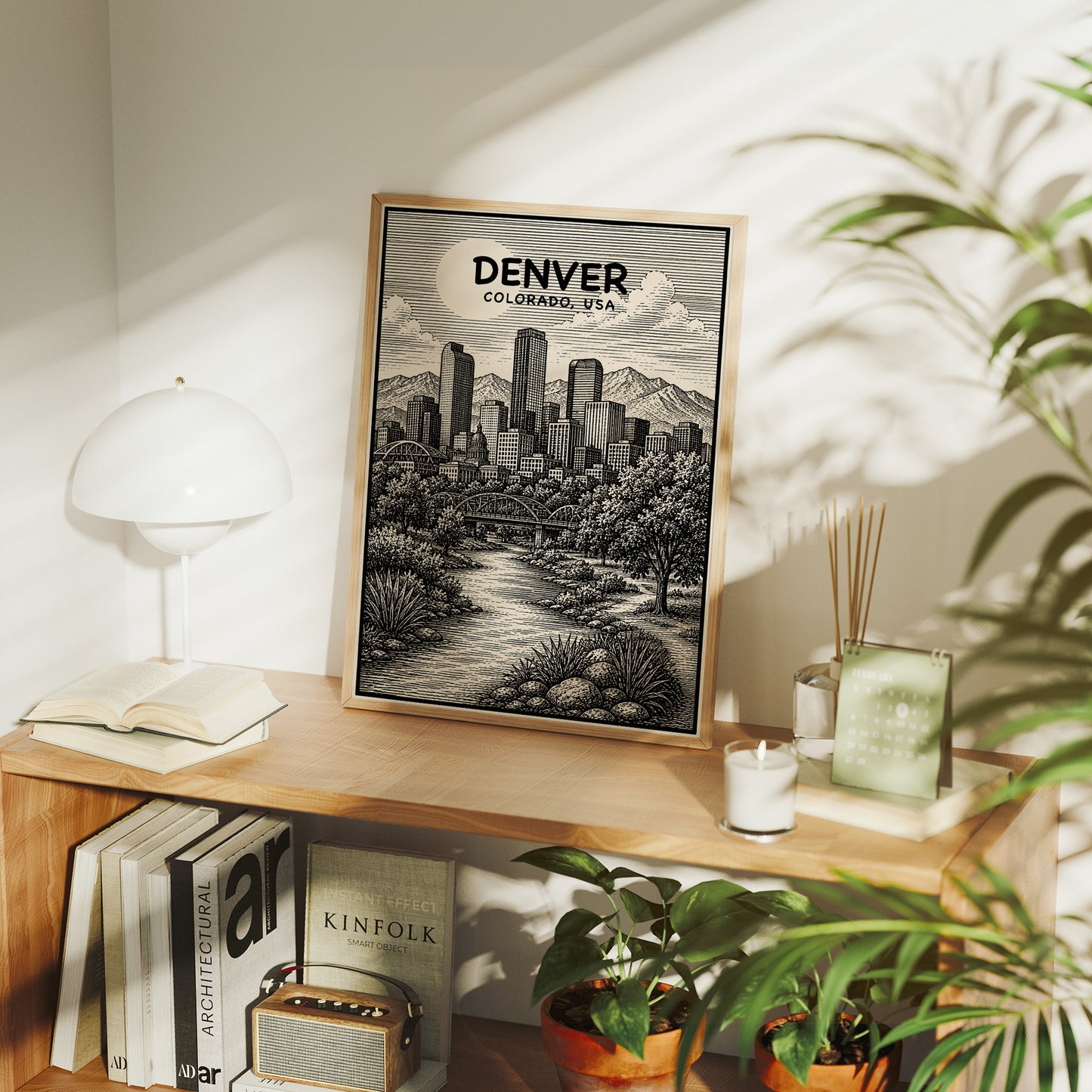 Denver in Woodcut