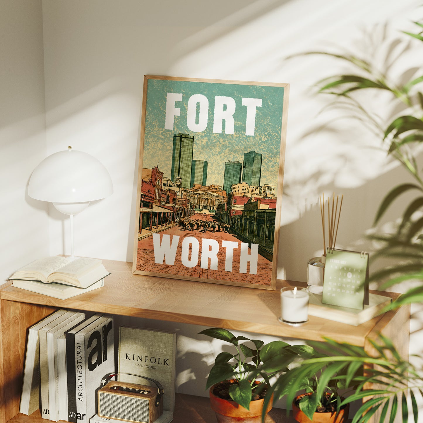 Fort Worth, Riso Print