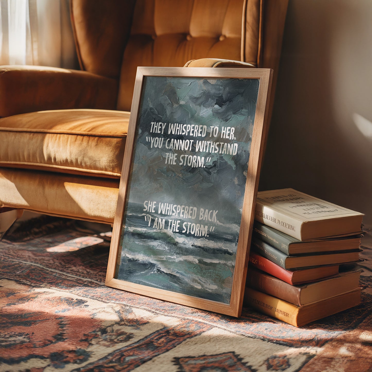 I Am the Storm — Moody Seascape Empowerment Print