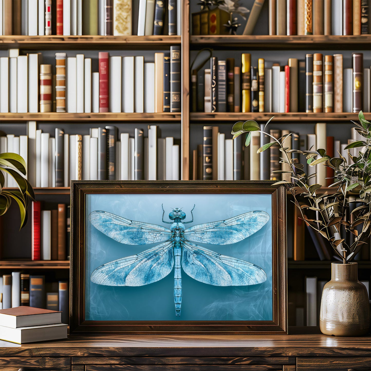Frost-Blue Dragonfly Study