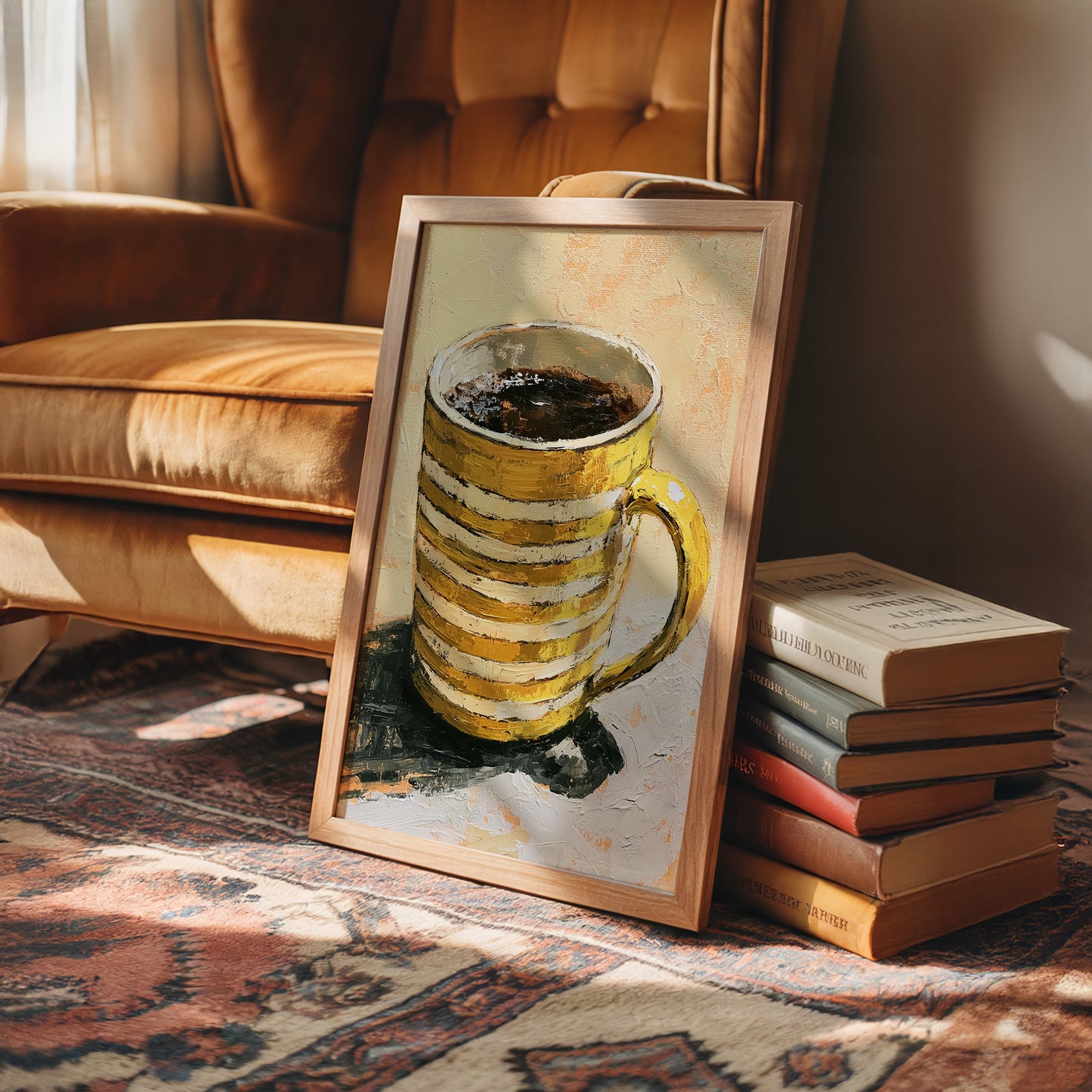 Striped Mug, Strong Coffee