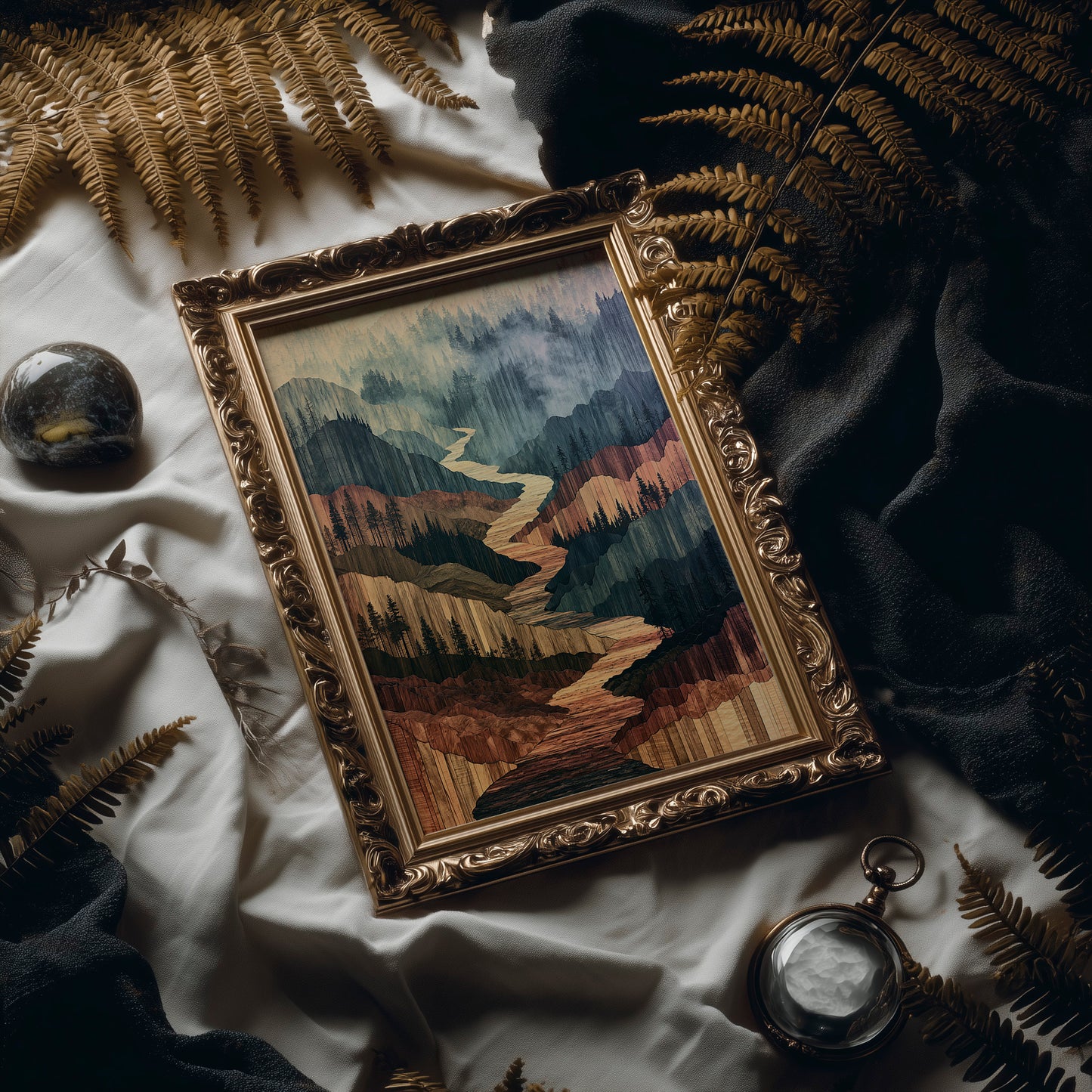 River Canyon in Marquetry