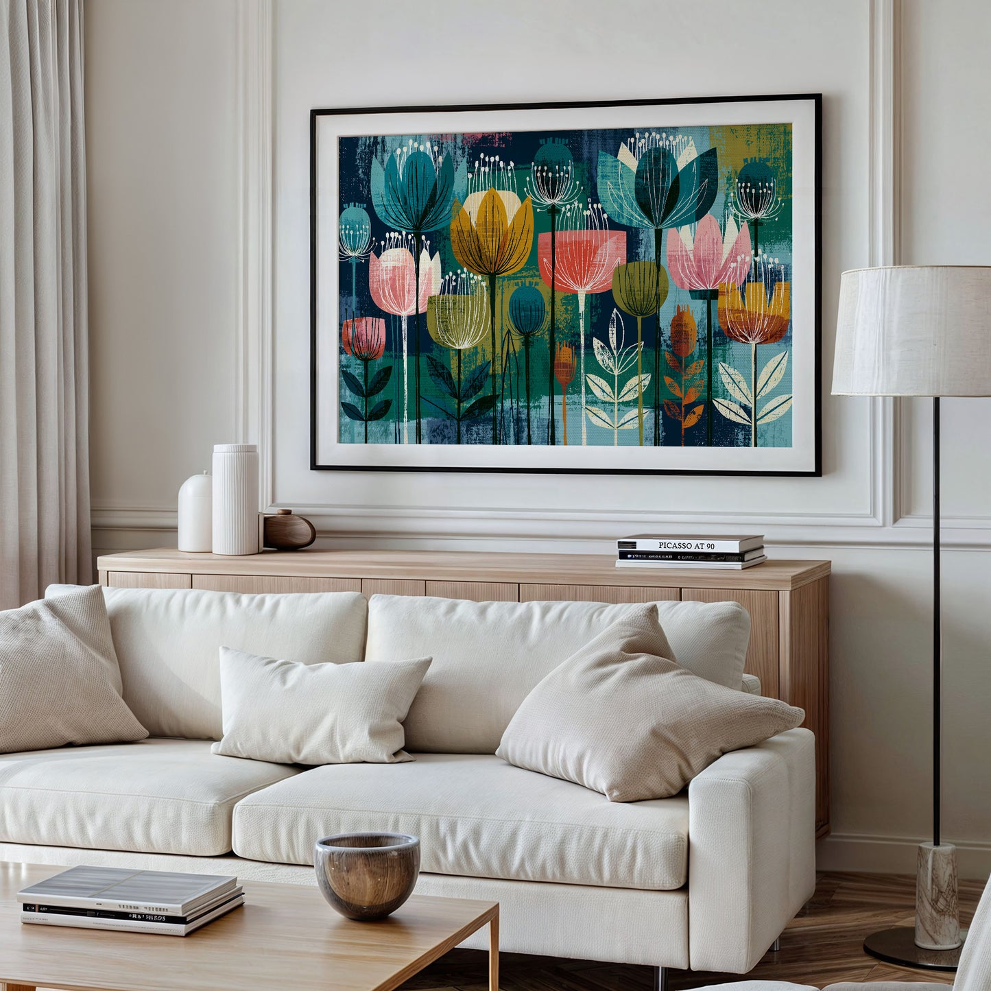 Tulip Garden, Screen Print Style