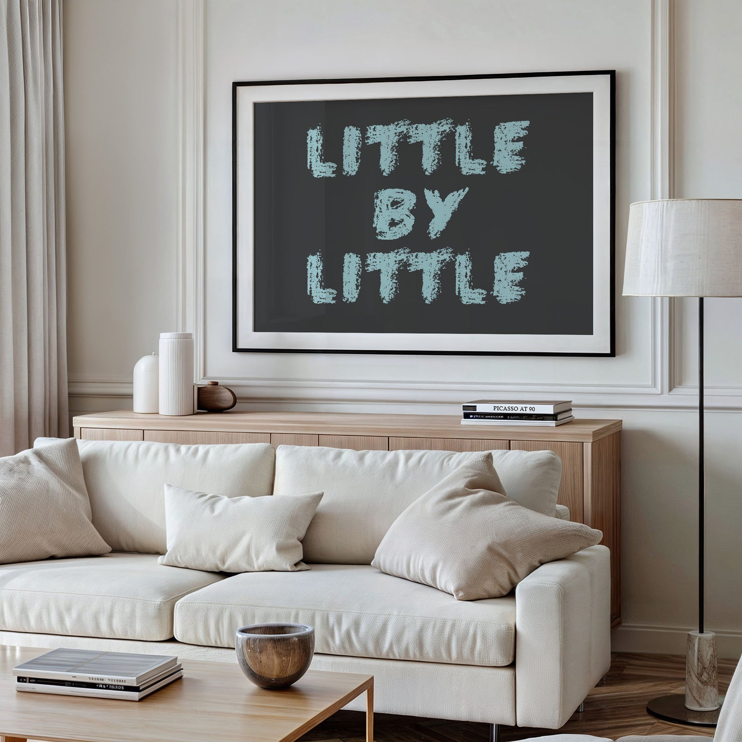 Little By Little Chalkboard Print