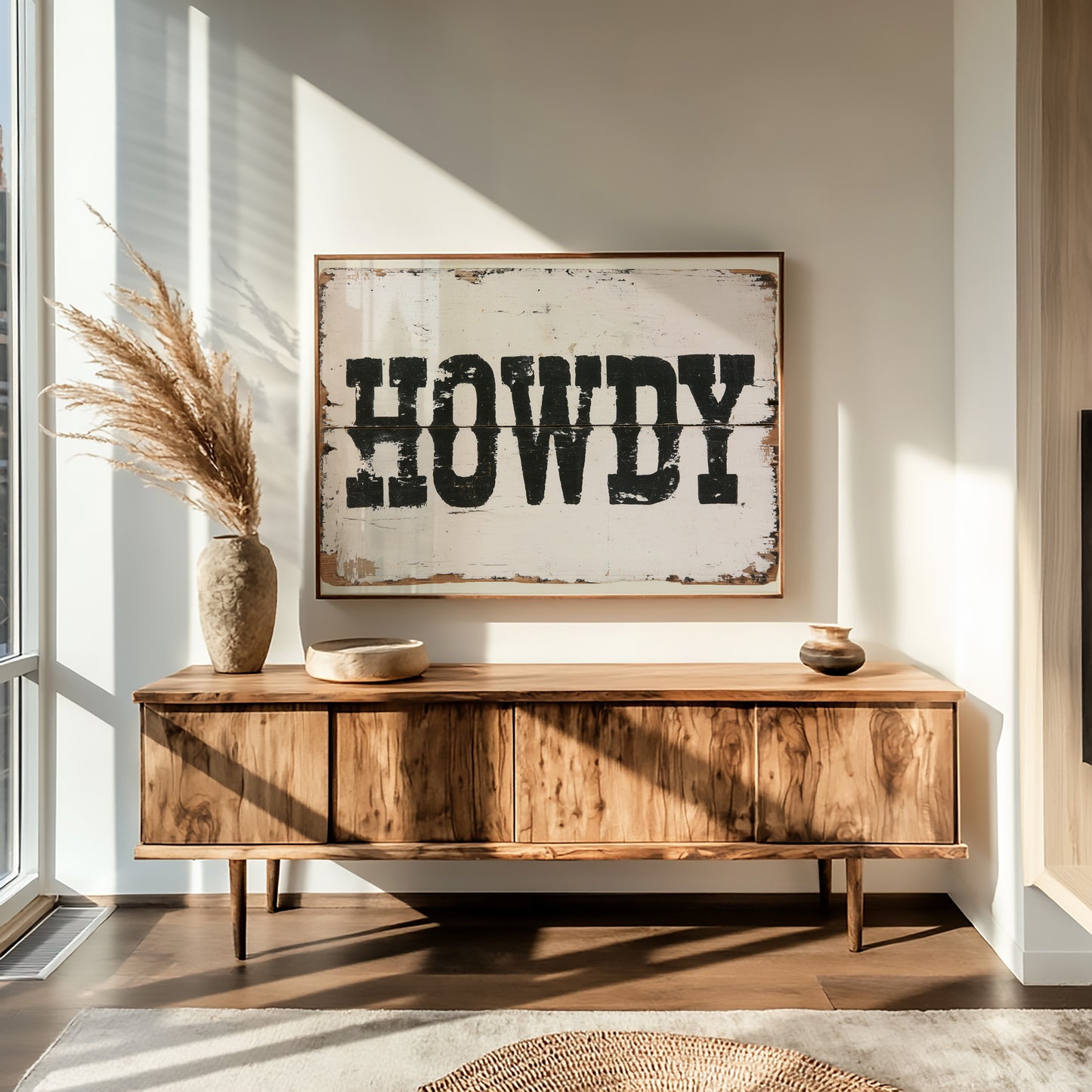 Howdy, Weathered Sign
