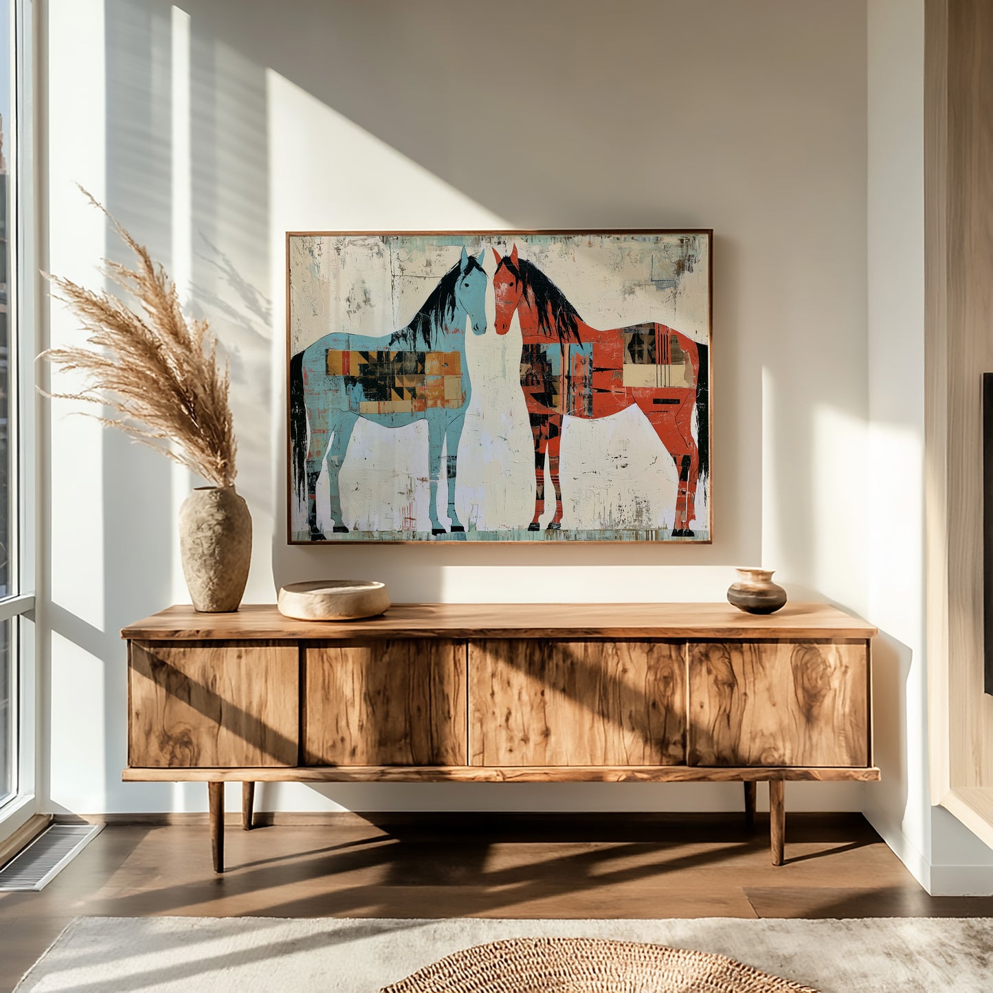 Two Horses, Painted Sides