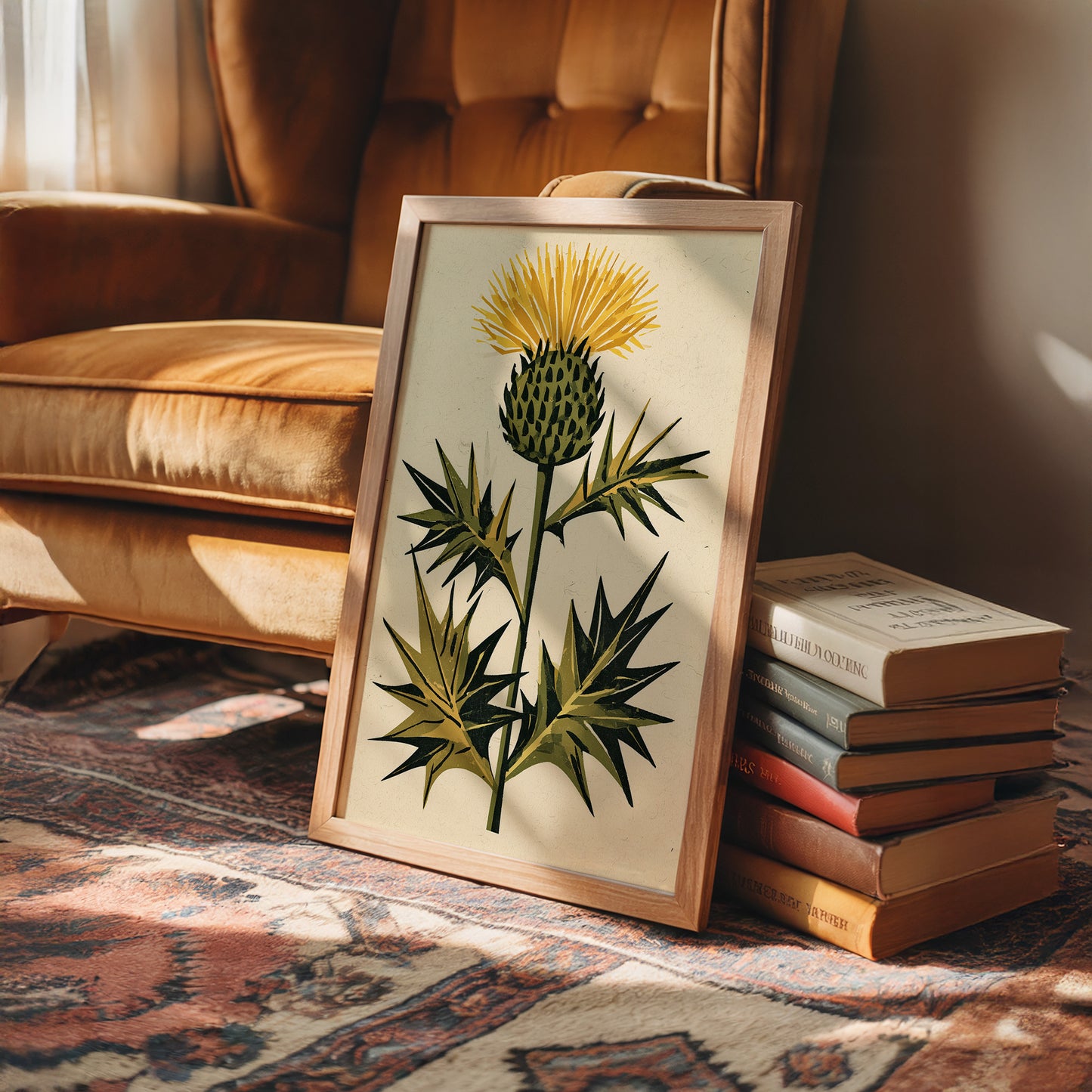 Golden Thistle in Bloom