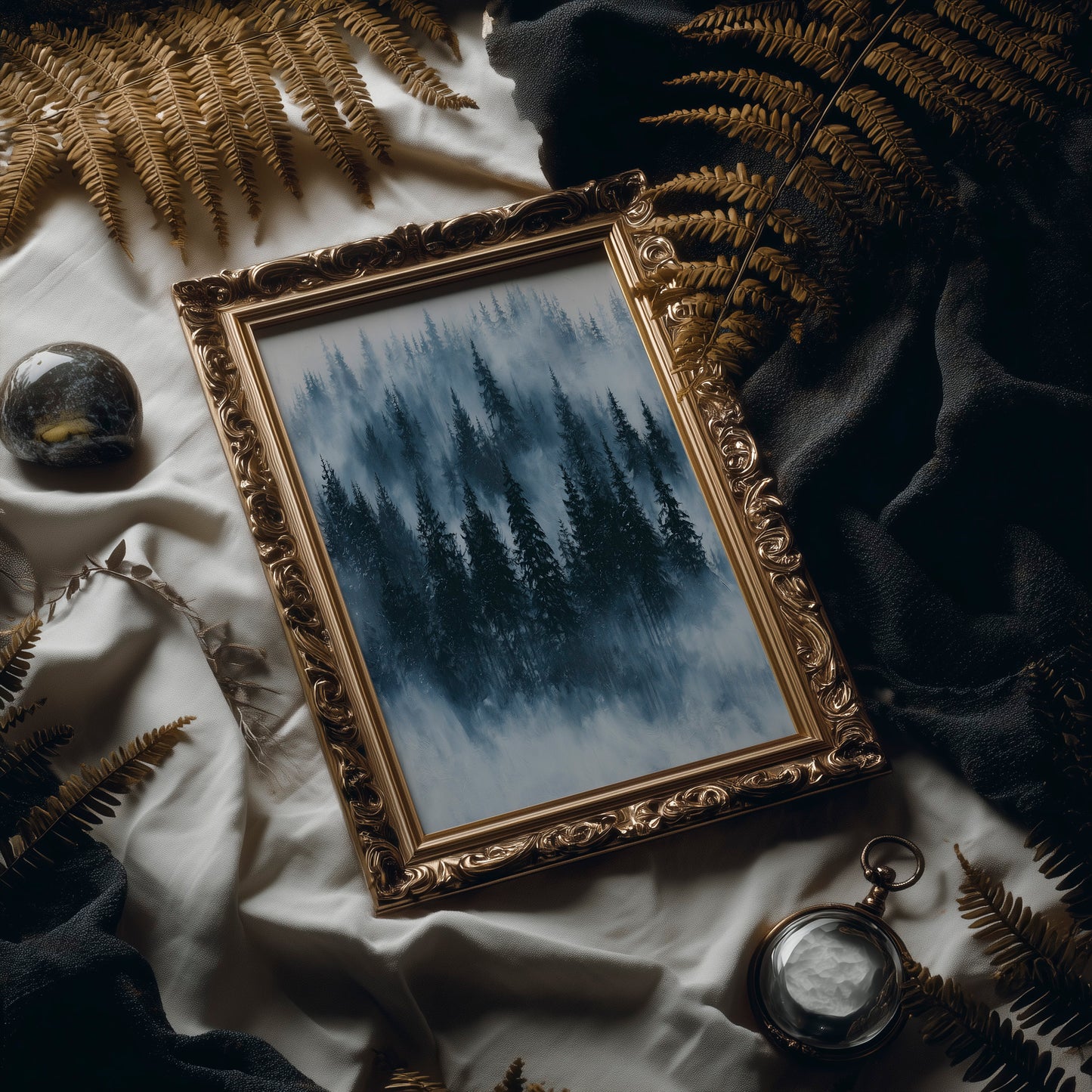 Blue Hour Pines