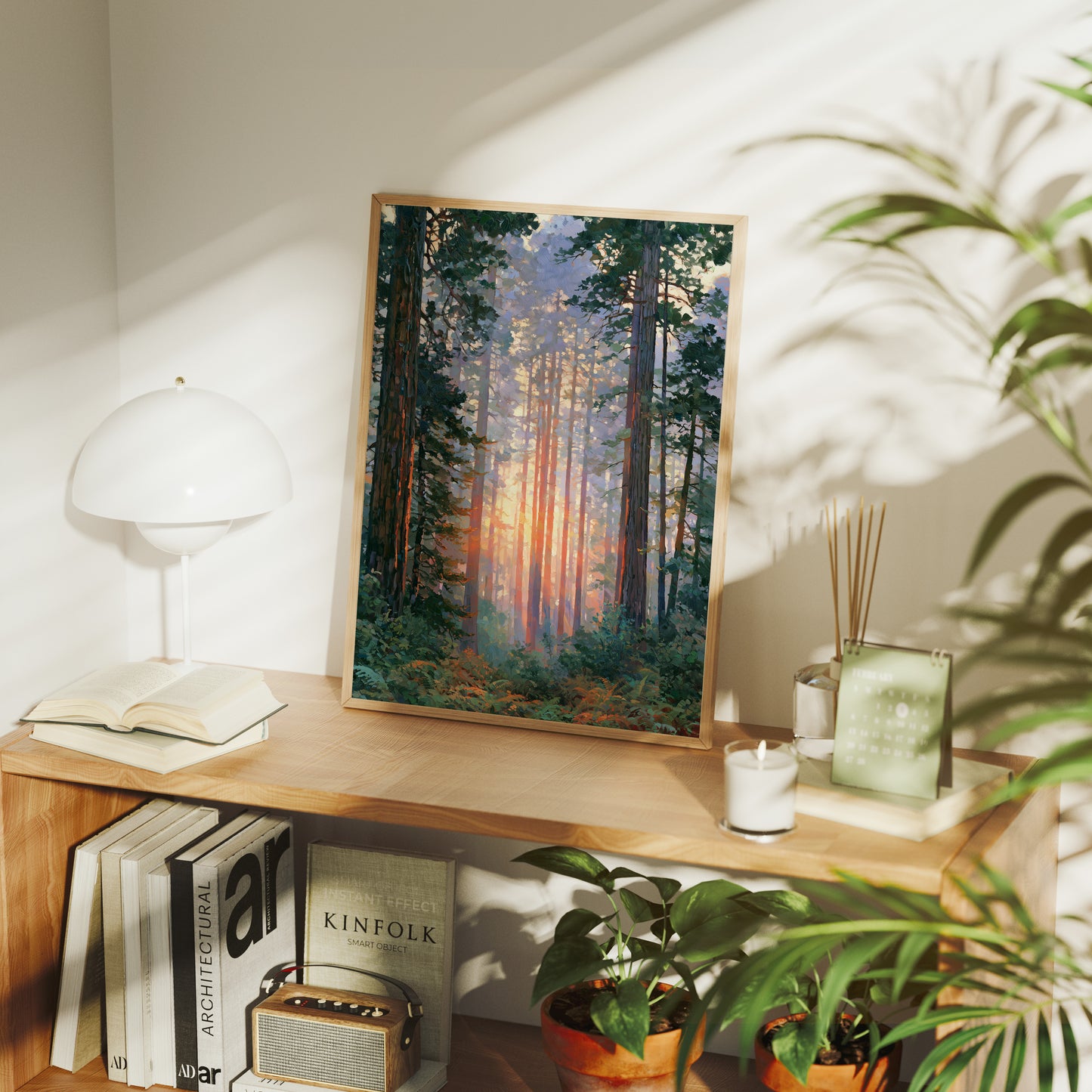 Sunset Through the Pines