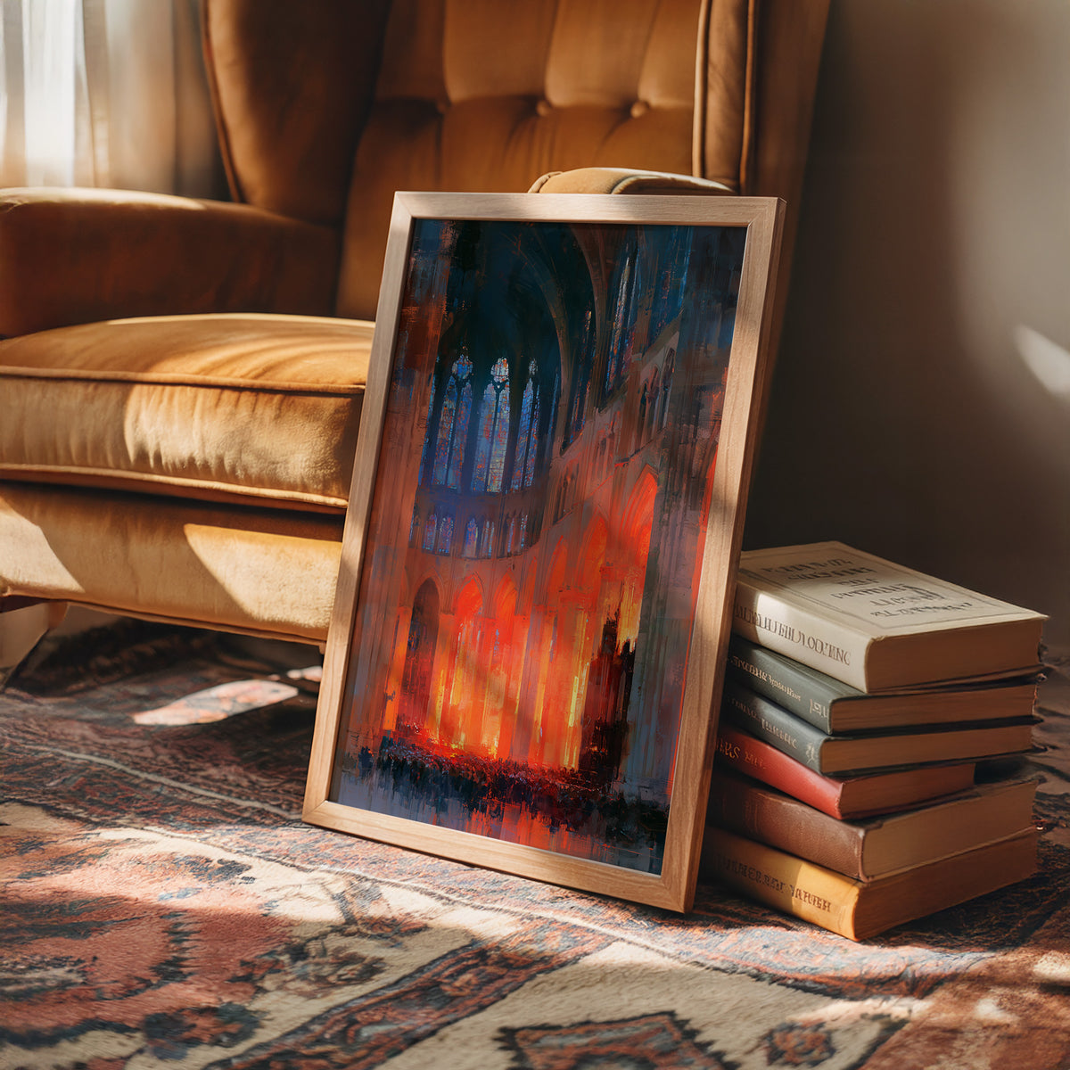 Cathedral Ablaze in Amber Light
