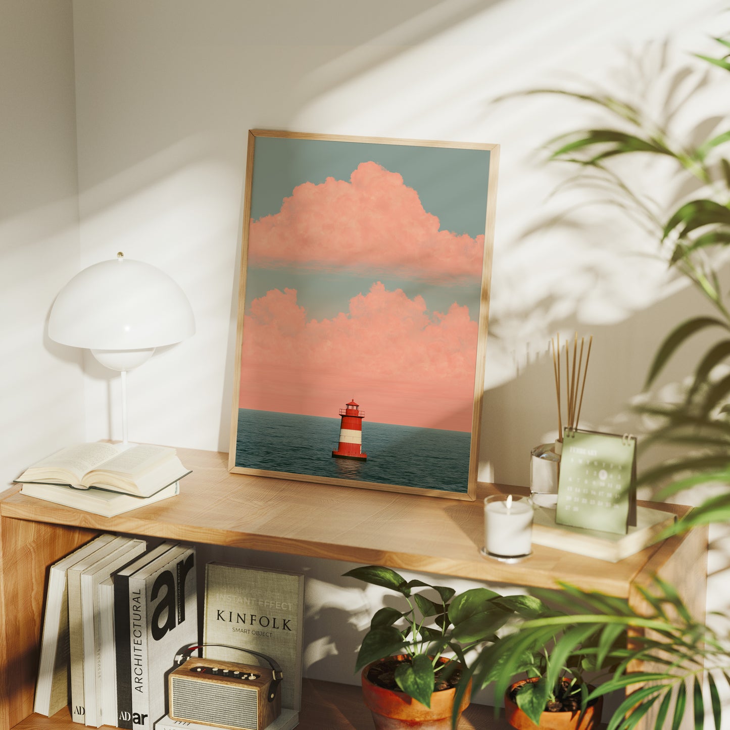 Coastal Horizon: Pastel Beacon