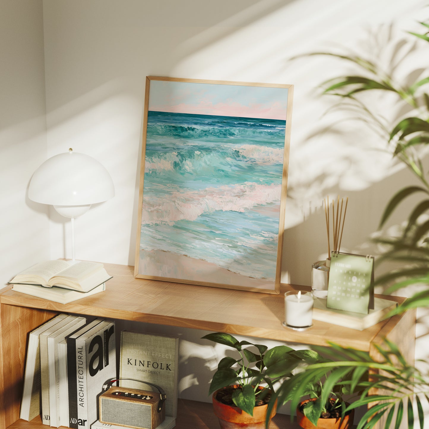 Turquoise Tide, Blush Sky
