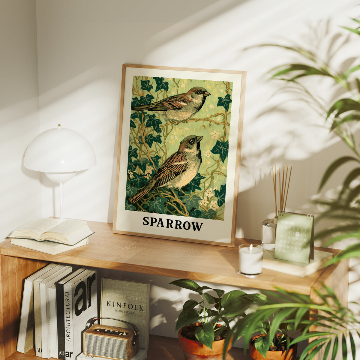 Sparrows Among the Ivy
