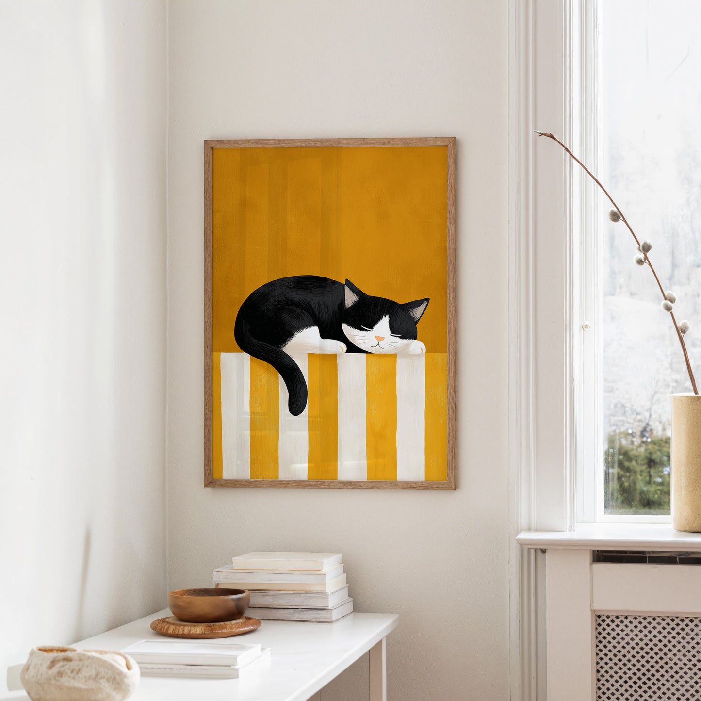 Sunlit Nap in Mustard Stripes