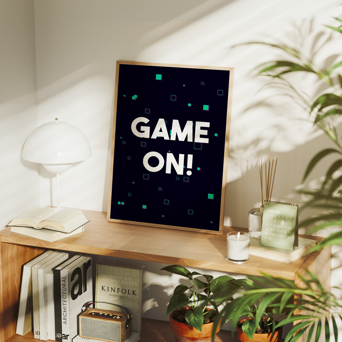 Game On Neon Gamer Art