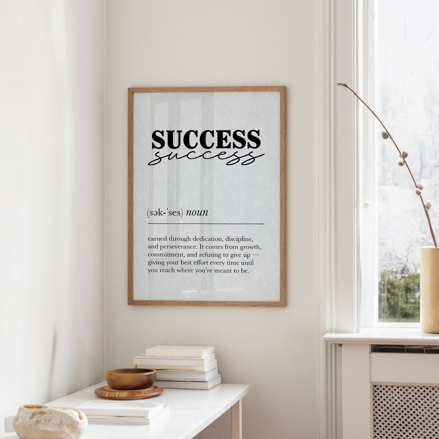 Success Definition Minimalist Typography Print