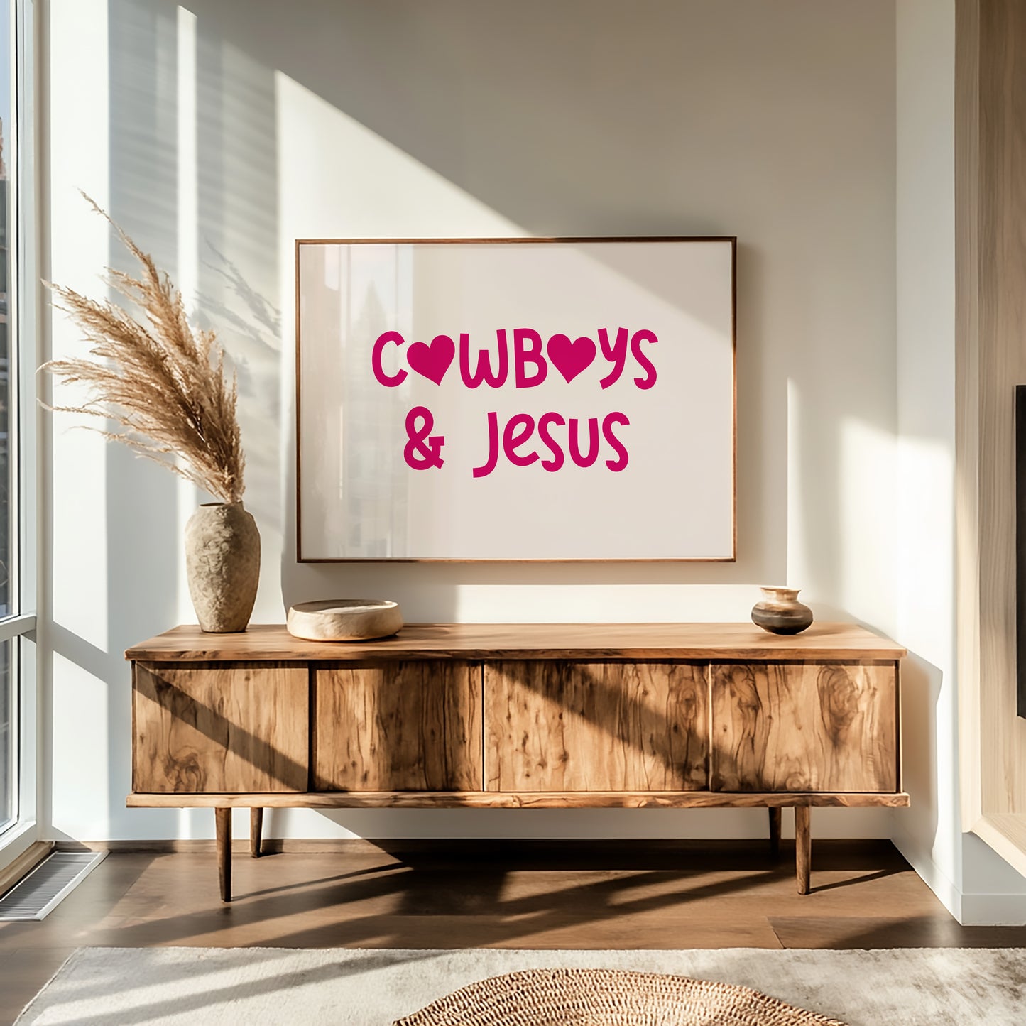 Cowboys and Jesus Western Wall Art