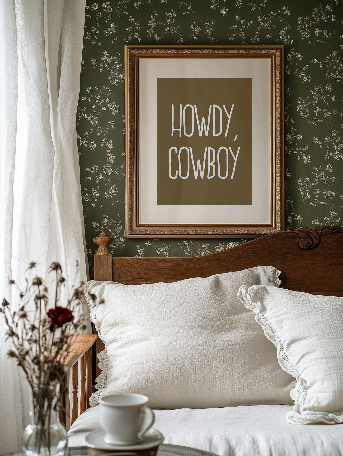 Howdy Cowboy Rustic Wall Art