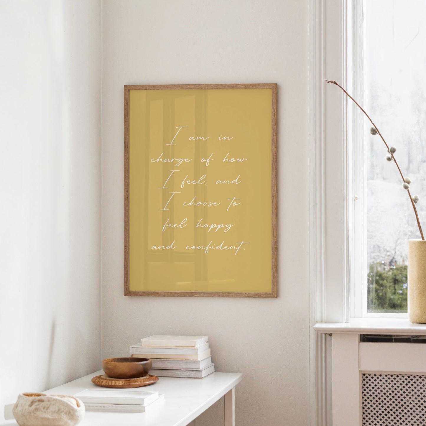 I Choose Happy And Confident Quote Print