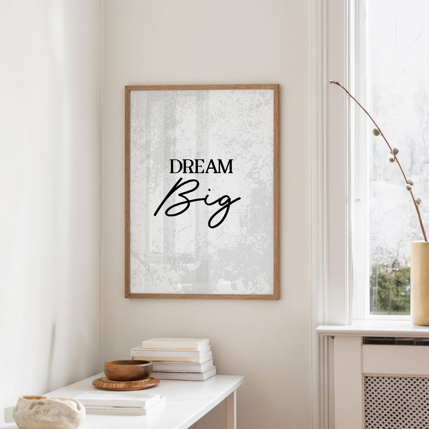 Dream Big Inspirational Typography Quote Print