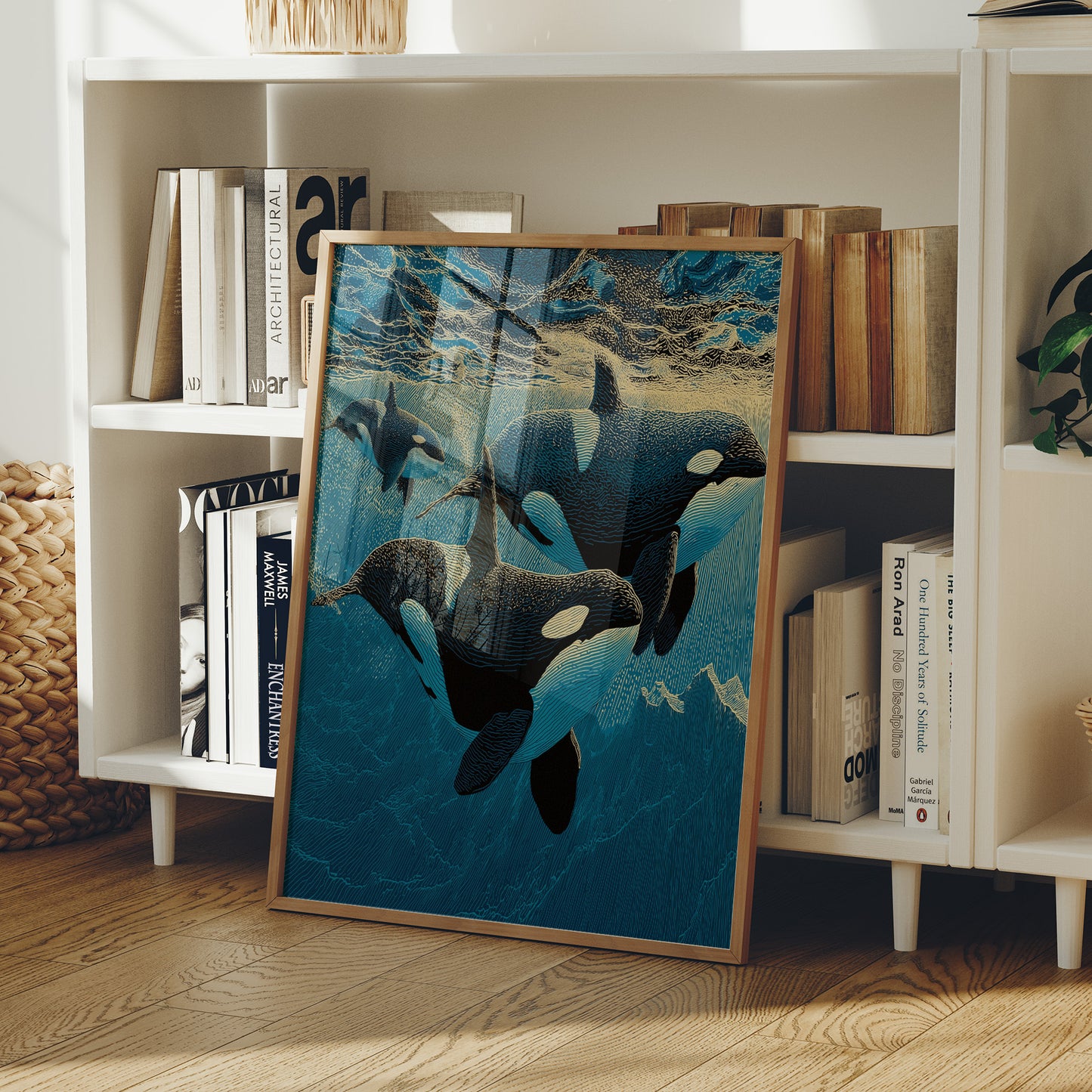 Orca Pod Below the Surface